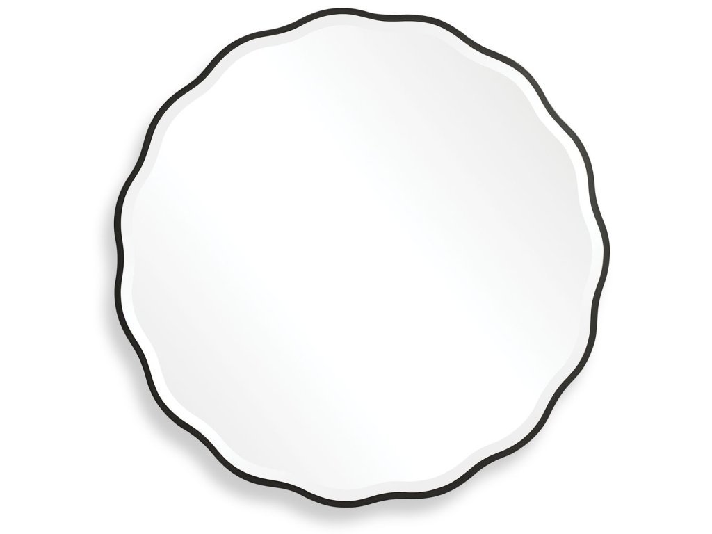 Aneta Round Mirror, Black