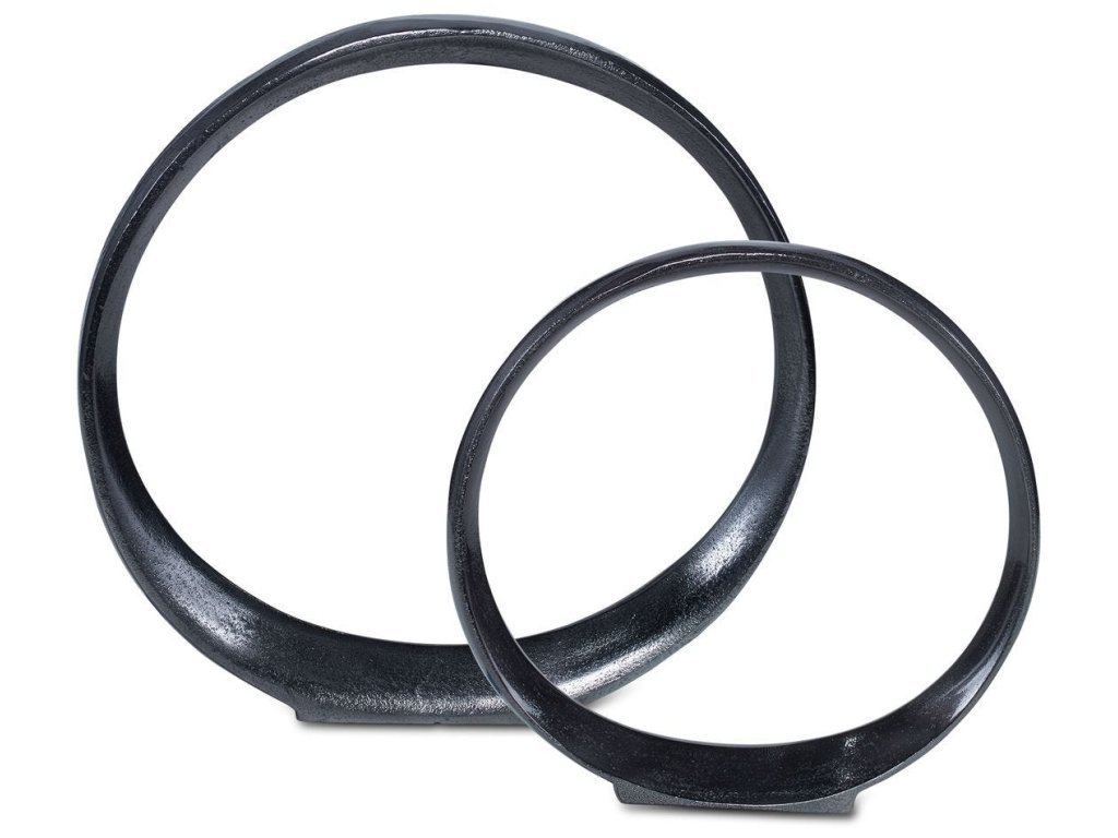 Orbits Ring Sculptures, Black Nickel, S/2
