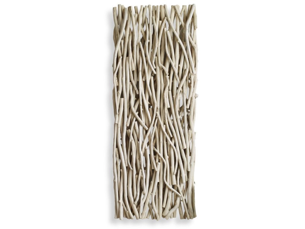 Gathered Teak Wood Wall Decor, Bleached