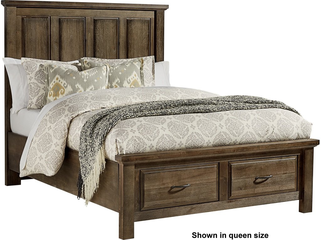 Mansion Bed With Storage Footboard