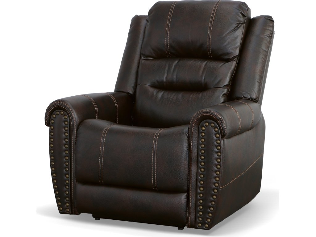 Oscar Molasses Fabric Power Recliner with Power Headrest