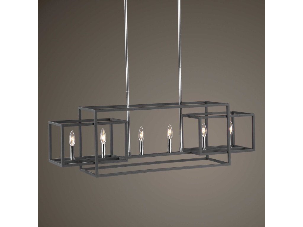 Quadrangle, 6 Lt Chandelier