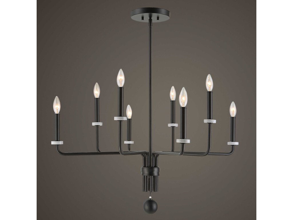 Ebony Elegance, 8 Lt Chandelier