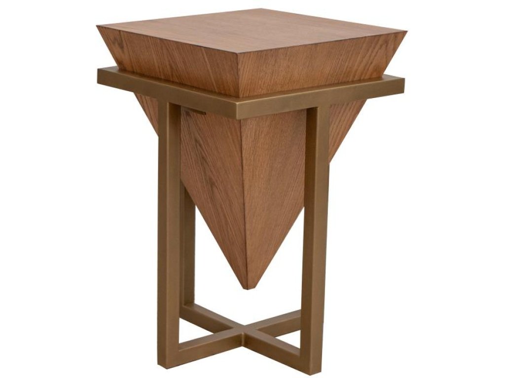 Metal Frame Chairside Table