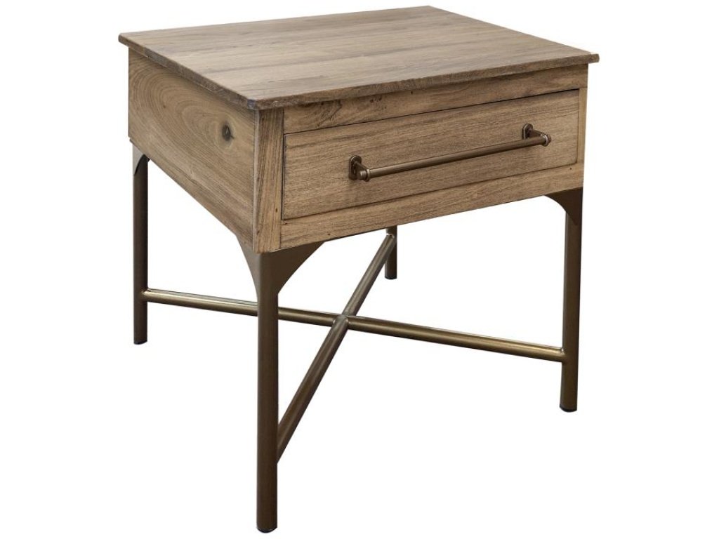 Metal Base End Table