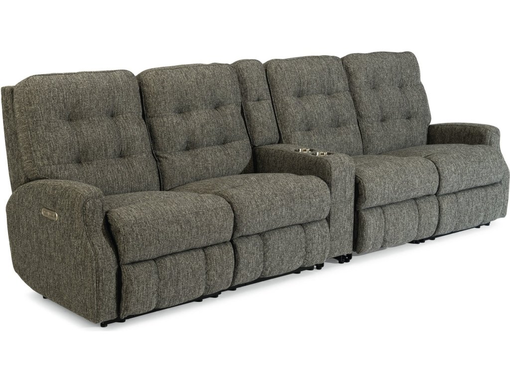 Devon Fabric Power Reclining Sectional with Power Headrests