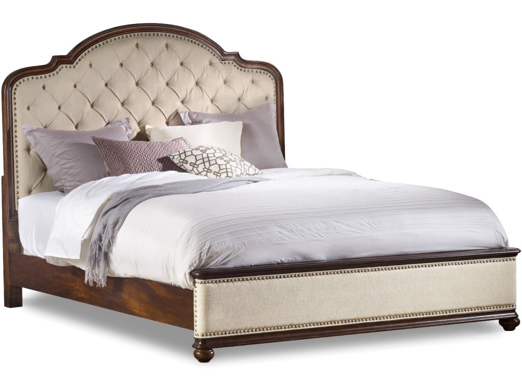 Leesburg California King Upholstered Bed with Wood Rails