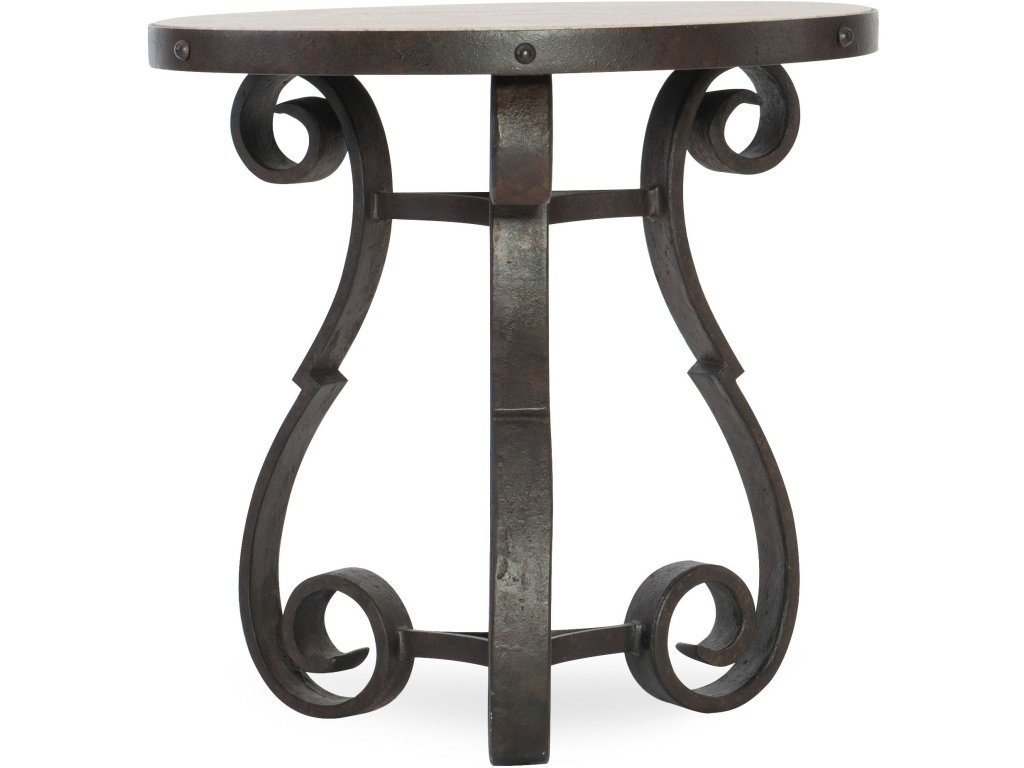 Luckenbach Metal and Stone End Table