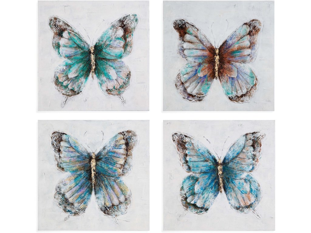 Metallic Butterflies - Set of 4