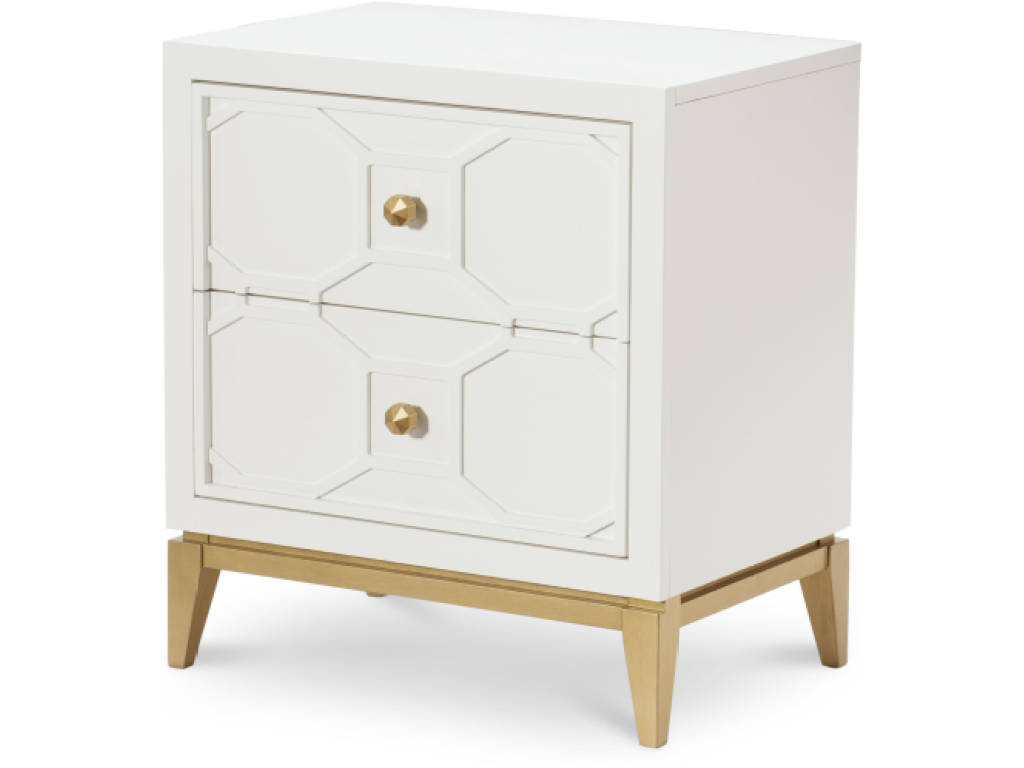 NIGHT STAND W/DECORATIVE LATTICE