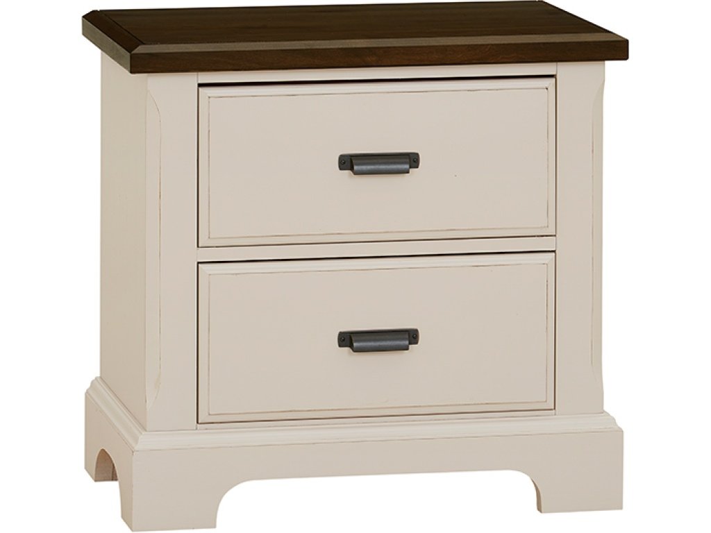 Two-Tone Nightstand - 2 Drwr