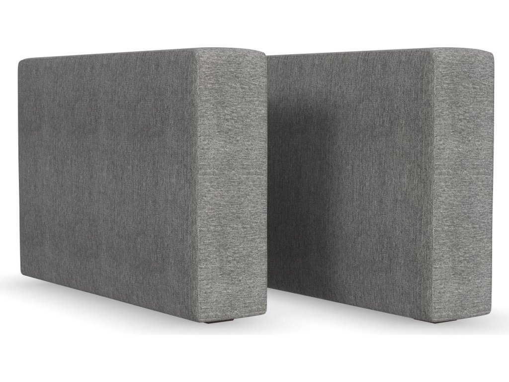 Flex Gray Fabric Pair of Wide Arms