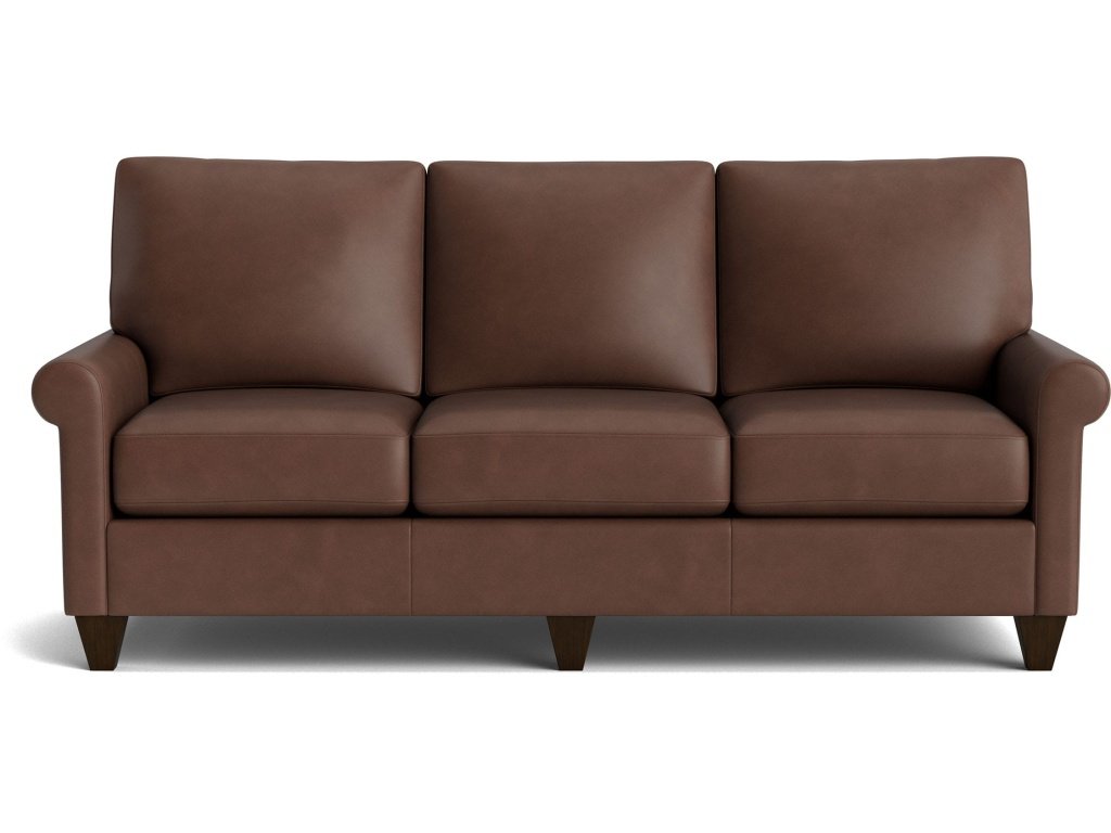 True Custom™ Leather Roll Arm Sofa
