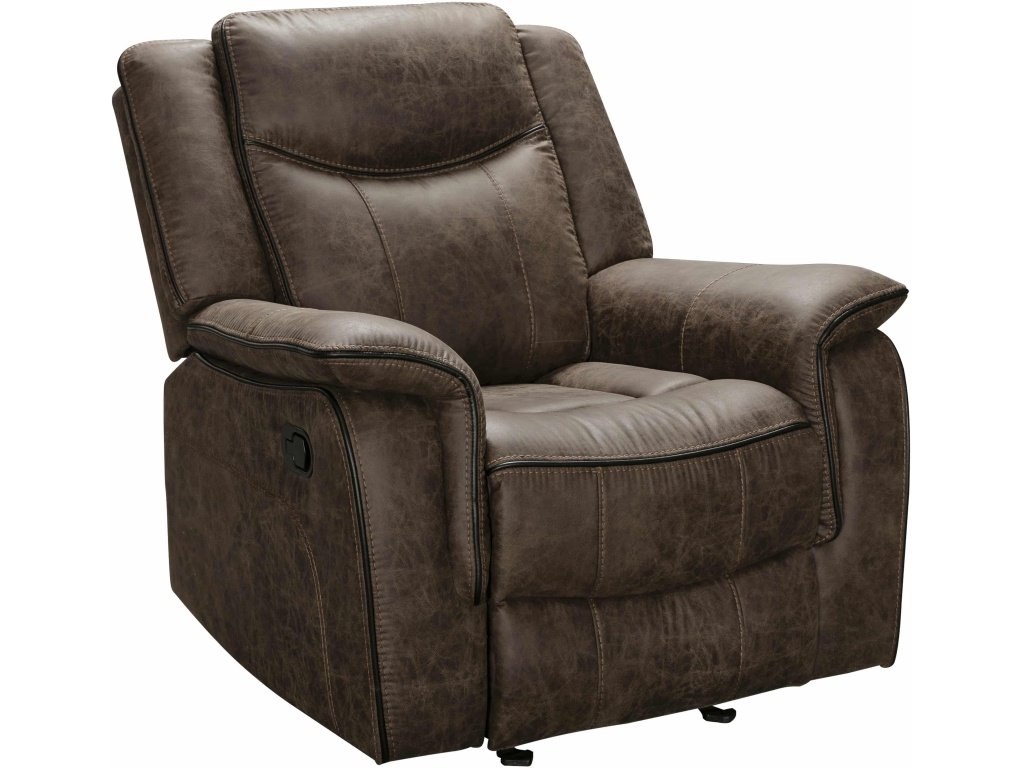 PRI Stillwater Glider Recliner in Whiskey
