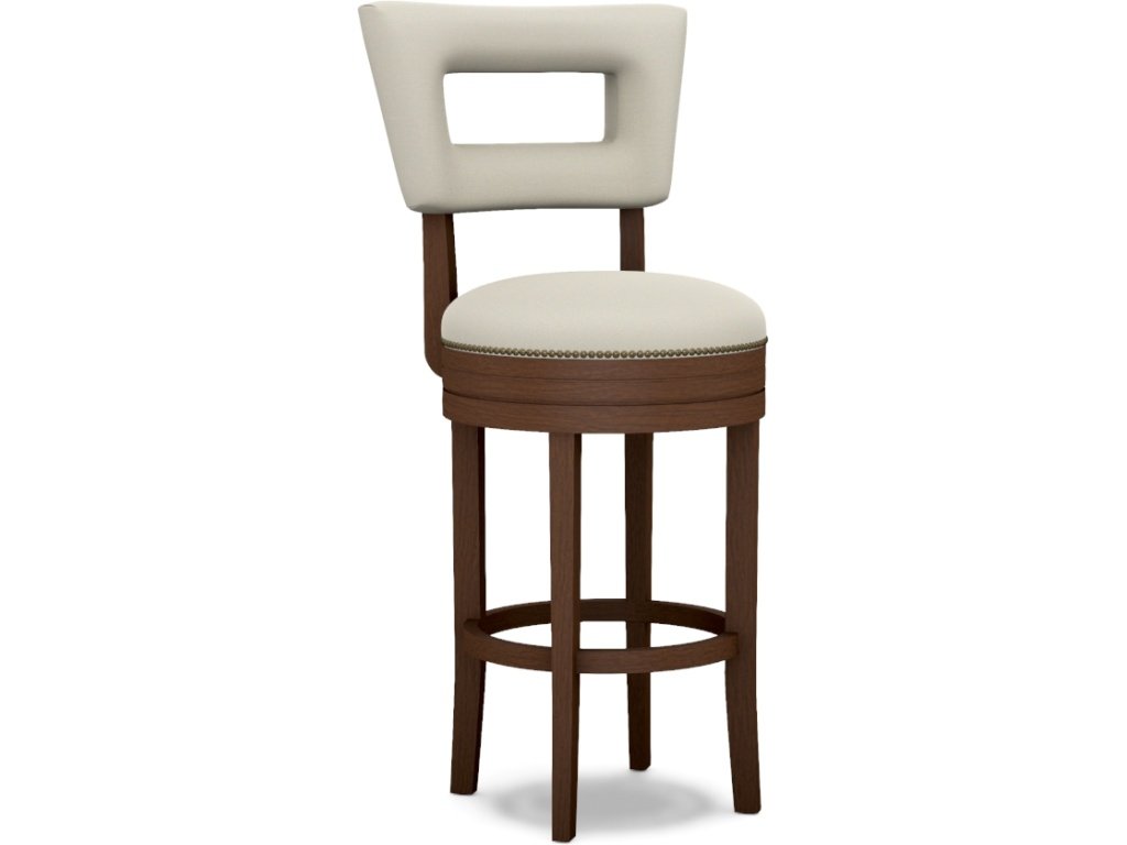 Ansley Iv Swivel Bar Stool With Nailheads