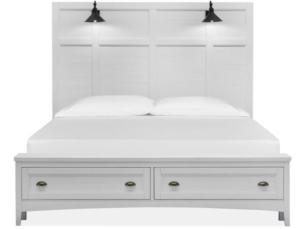 Complete Queen Lamp Panel Storage Bed