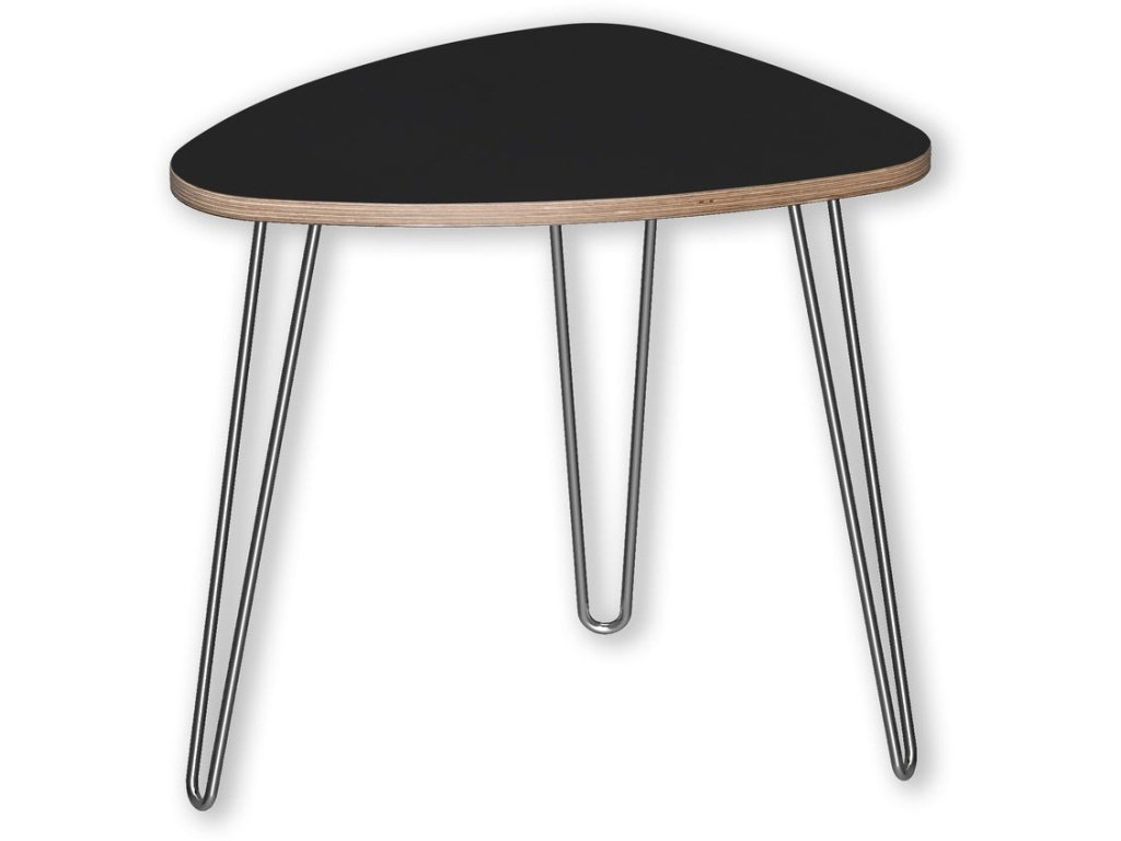 Designerply Triangle End Table: Matte Black