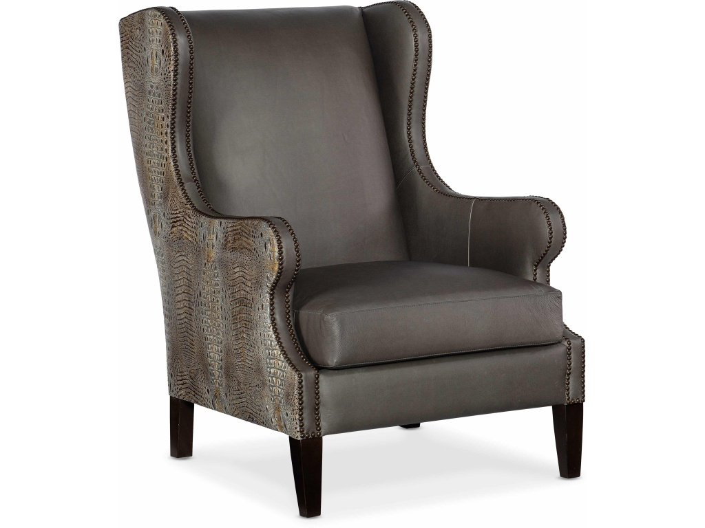 Club Chair w/ Faux Croc