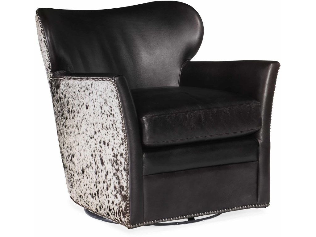 Kato Leather Swivel Chair w/ Salt Pepper HOH