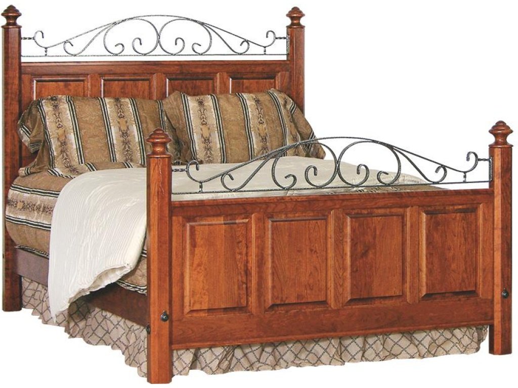 Iron Bed With Footboard Storage
