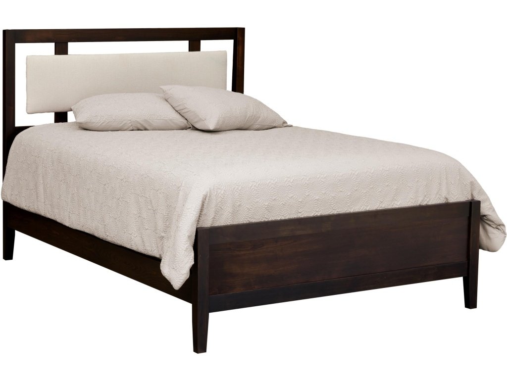 Upholstered Floating Panel Bed With Footboard Storage