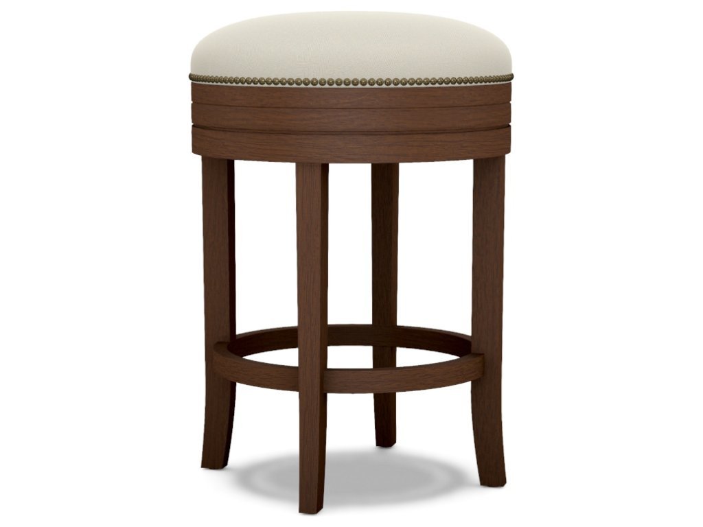 Bowen Iii Swivel Counter Stool With Nailheads