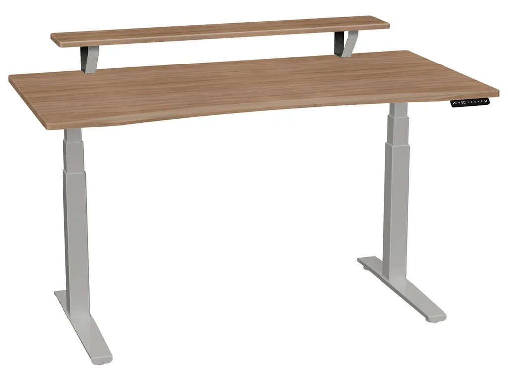 Smartmoves 60 In. Premium Desk W/ Elevated Shelf And Adjustable Height Base
