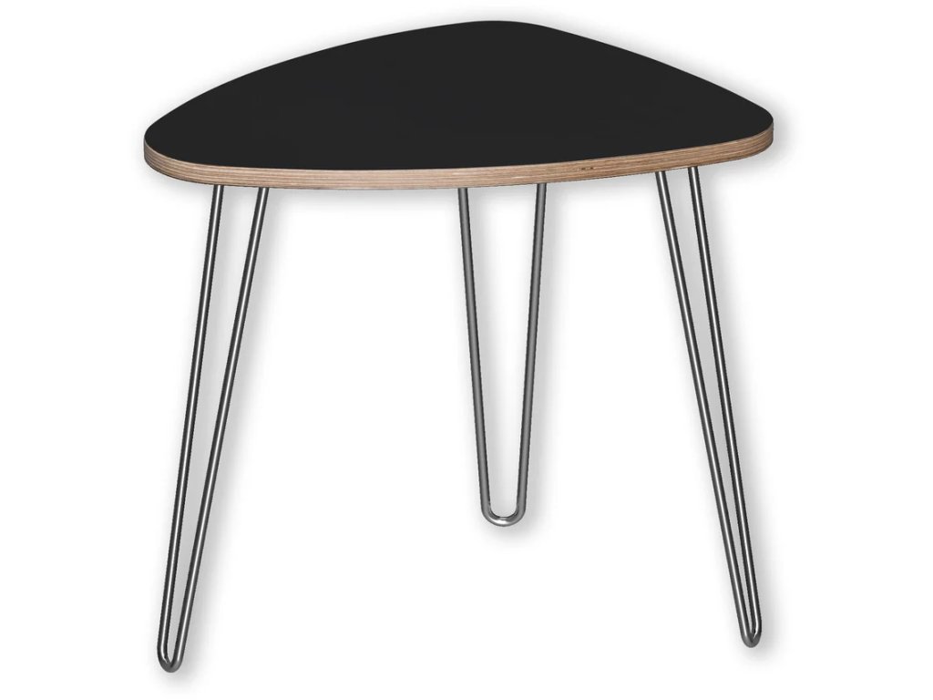 Designerply Triangle End Table: Matte Black