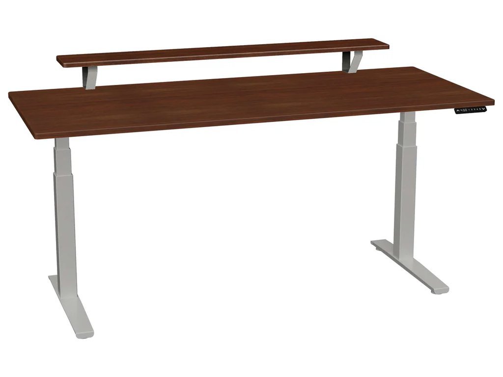 Smartmoves 72 In. Premium Desk W/ Elevated Shelf And Adjustable Height Base
