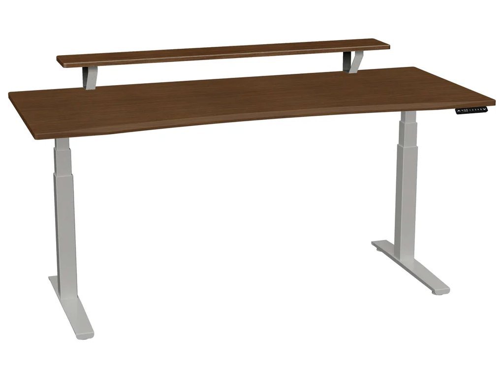 Smartmoves 72 In. Premium Desk W/ Elevated Shelf And Adjustable Height Base
