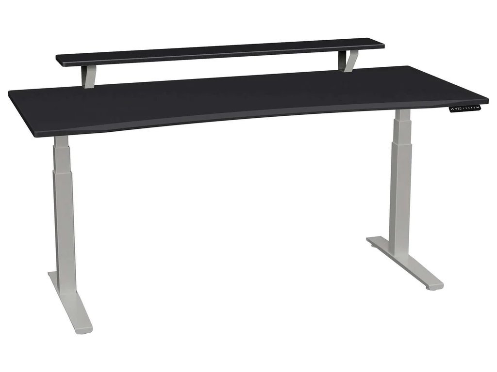 Smartmoves 72 In. Desk W/ Elevated Shelf And Adjustable Height Base