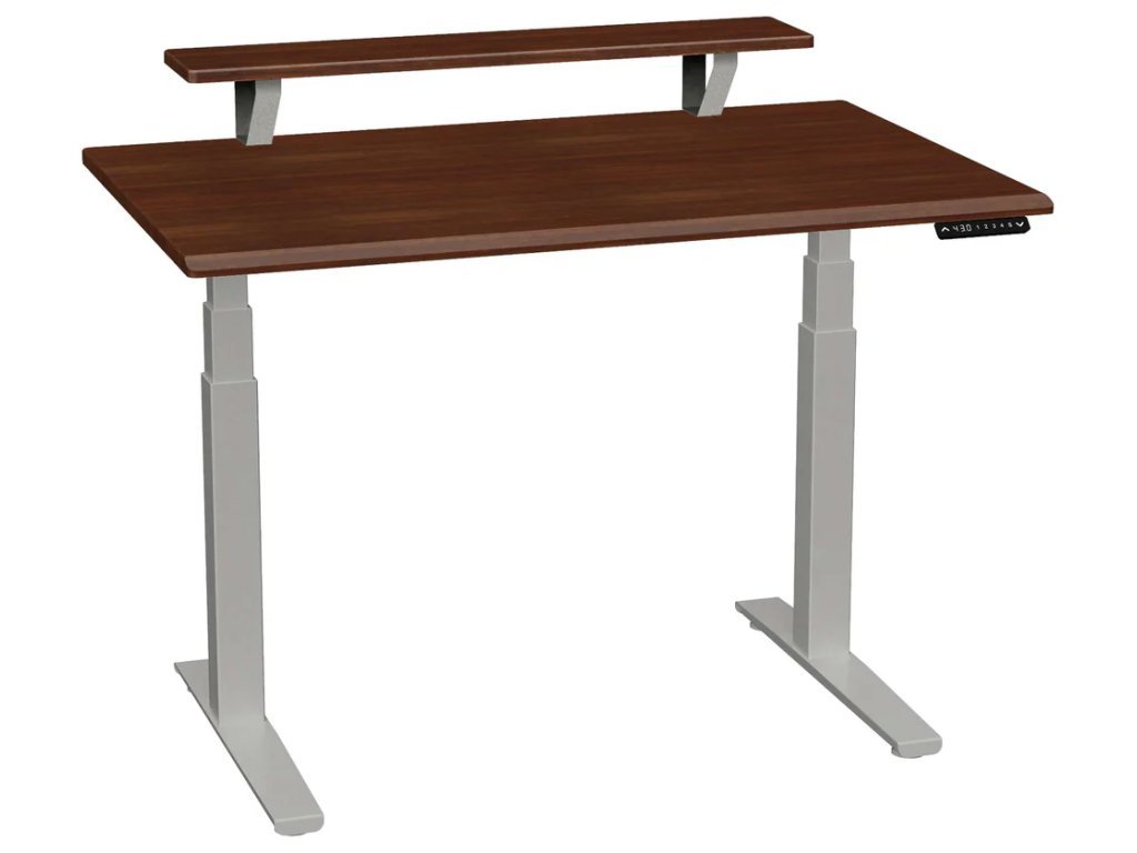 Smartmoves 48 In. Premium Desk W/ Elevated Shelf And Adjustable Height Base