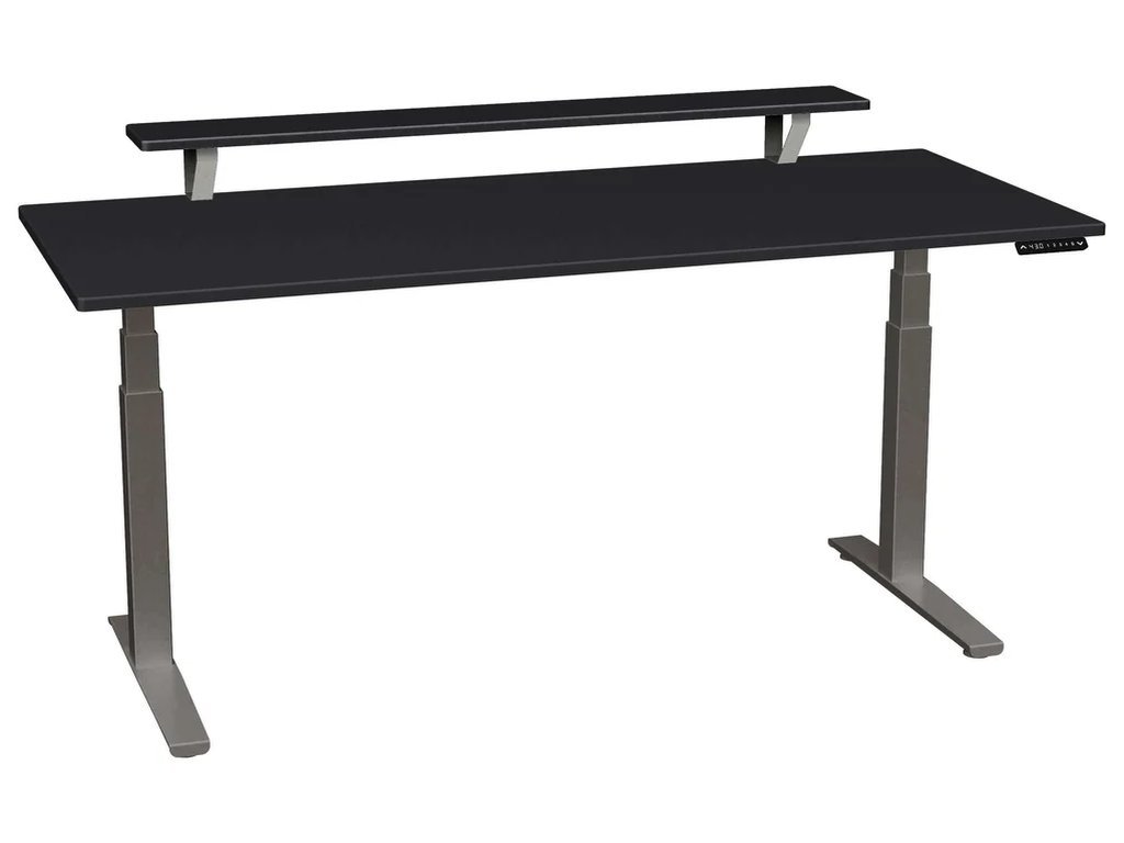 Smartmoves 72 In. Desk W/ Elevated Shelf And Adjustable Height Base