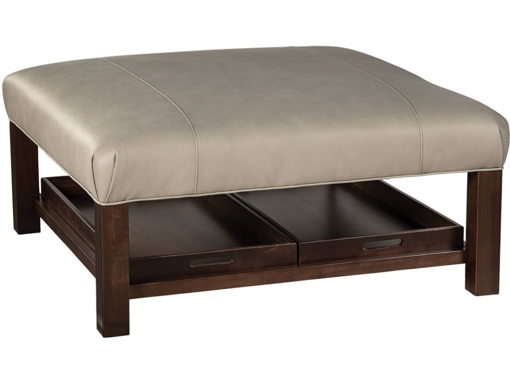 Cm Leather Ottoman