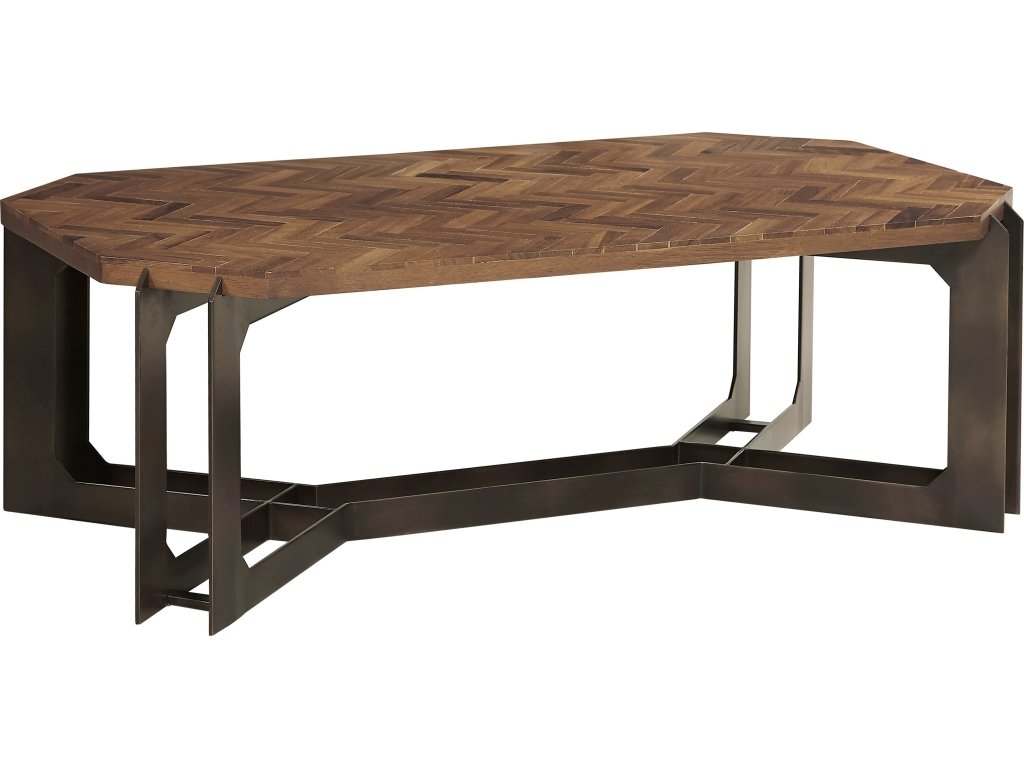 PFC Rustic Cocktail Table with Metal Base
