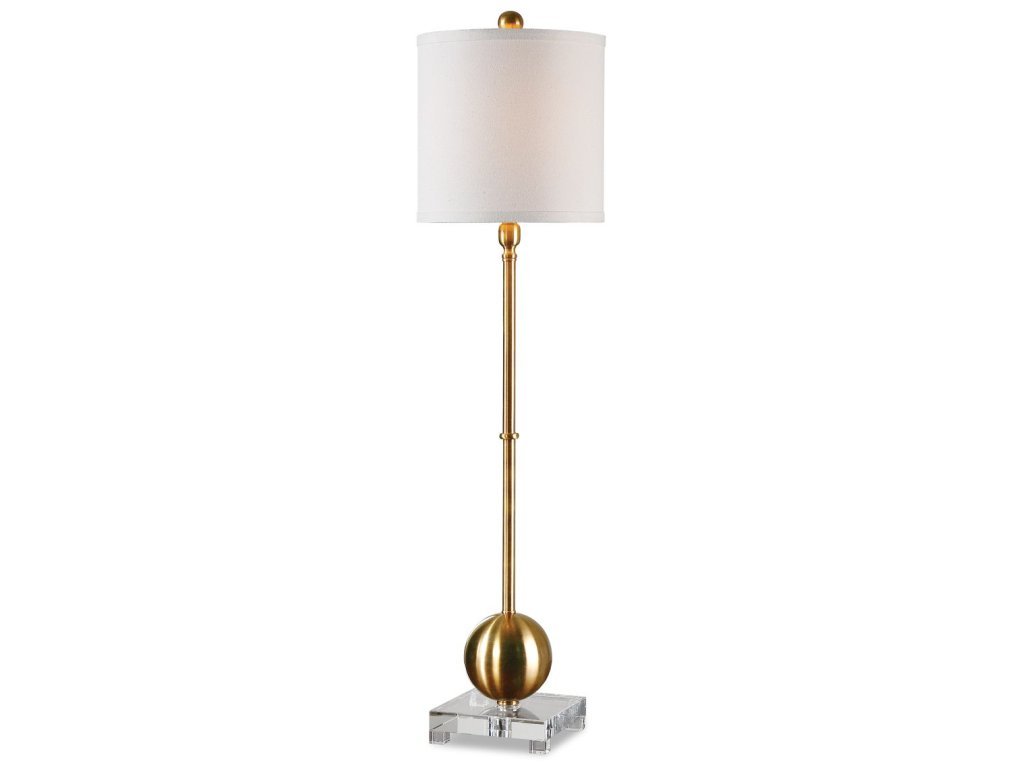Laton Buffet Lamp, Brass